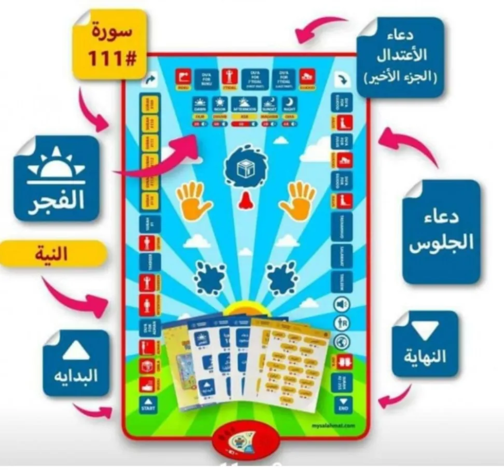 سجادة تعليمية تفاعلية لتعلم الصلاة للأطفال - الصورة 4